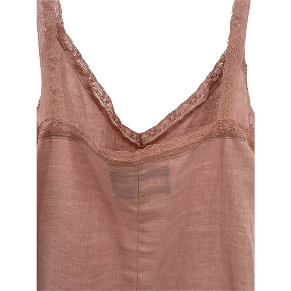 NWOT Reformation Top Emmie Serenade Pink Lace Linen tank - Picture 6 of 9